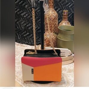 Miche Pink, Orange, and Cream Crossbody Bag NWOT